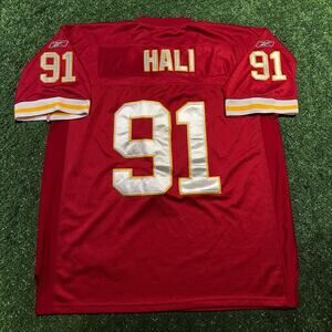 Vintage Reebok Authentic Kansas City Chiefs Tamba Hali 91 Jersey Size 52 AFL